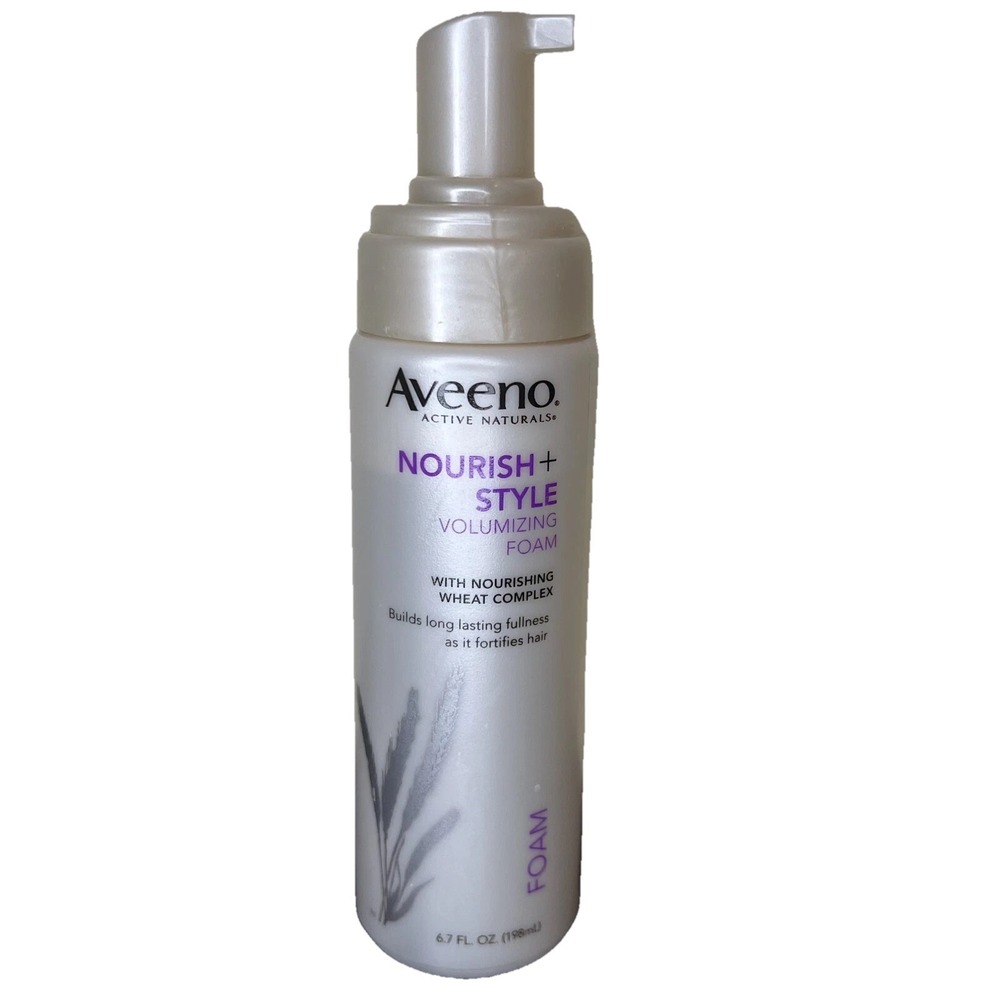 Aveeno Nourish + Style Volumizing Foam Hair Volume Style Naturals 6.7 Oz‎